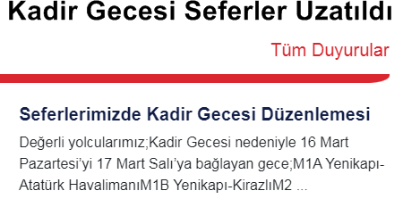 Kadir gecesi seferler