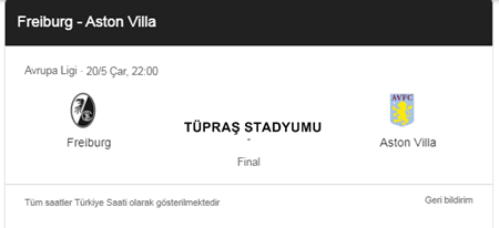 
Freiburg-AstonVilla Maçı