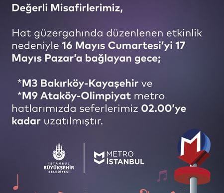 Gece Metro Seferleri Uzatıldı