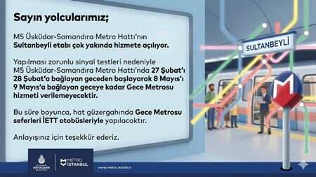 m5 metrosu sefer iptali