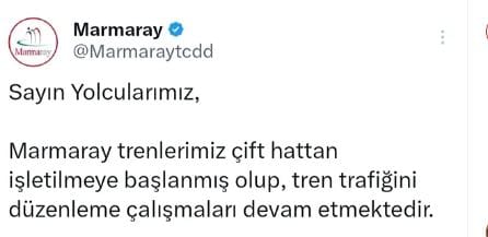Marmaray seferleri gecikme